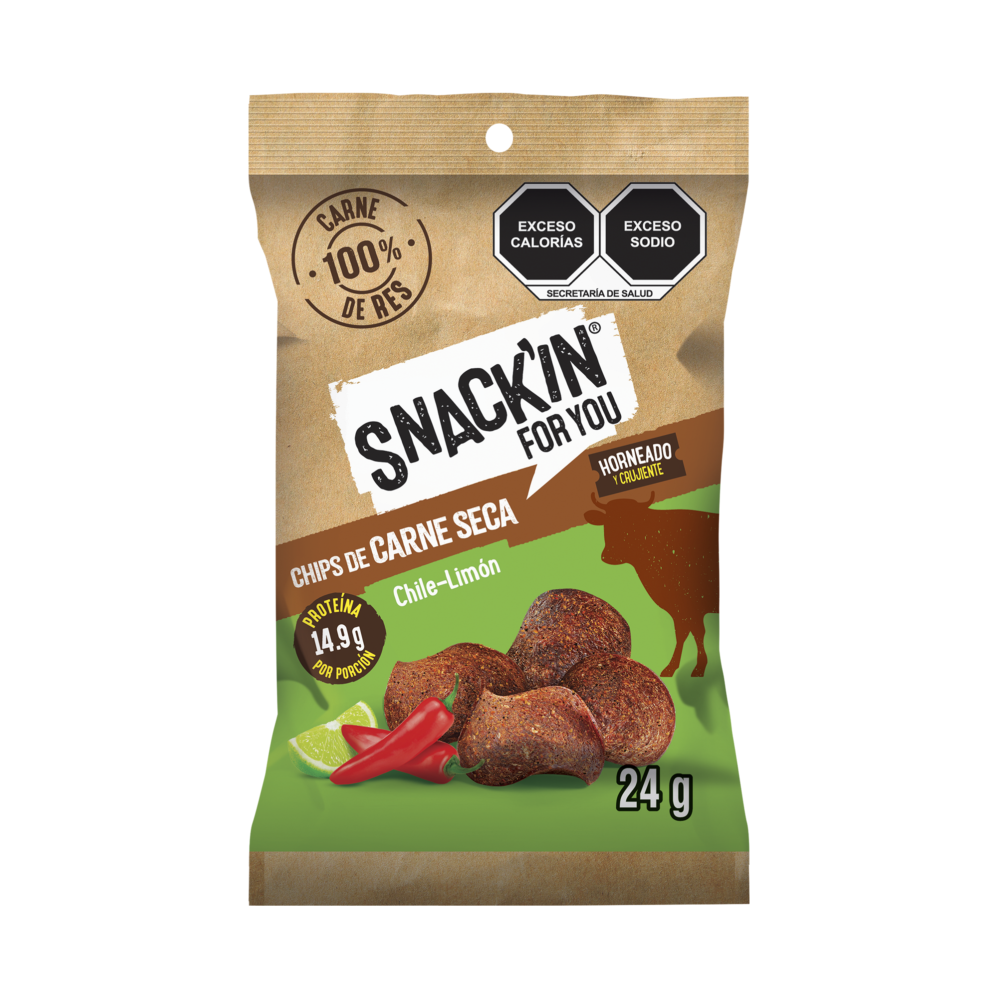 Chips Carne Seca sabor Chile-Limón 24g