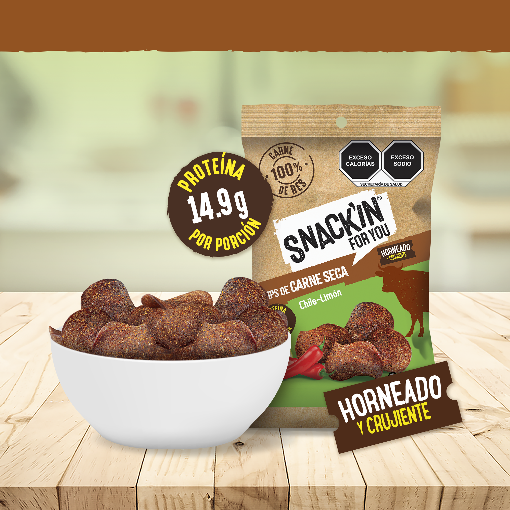 Chips Carne Seca sabor Chile-Limón 24g