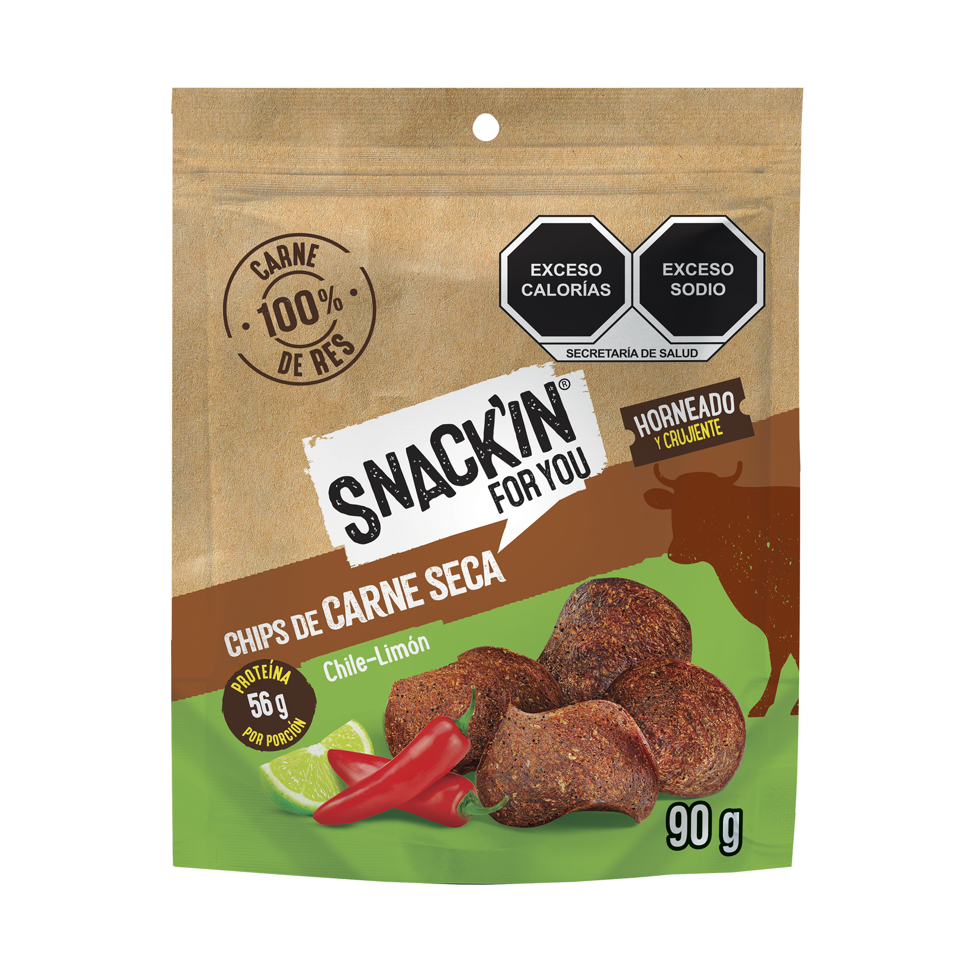 Chips Carne Seca sabor Chile-Limón 90g