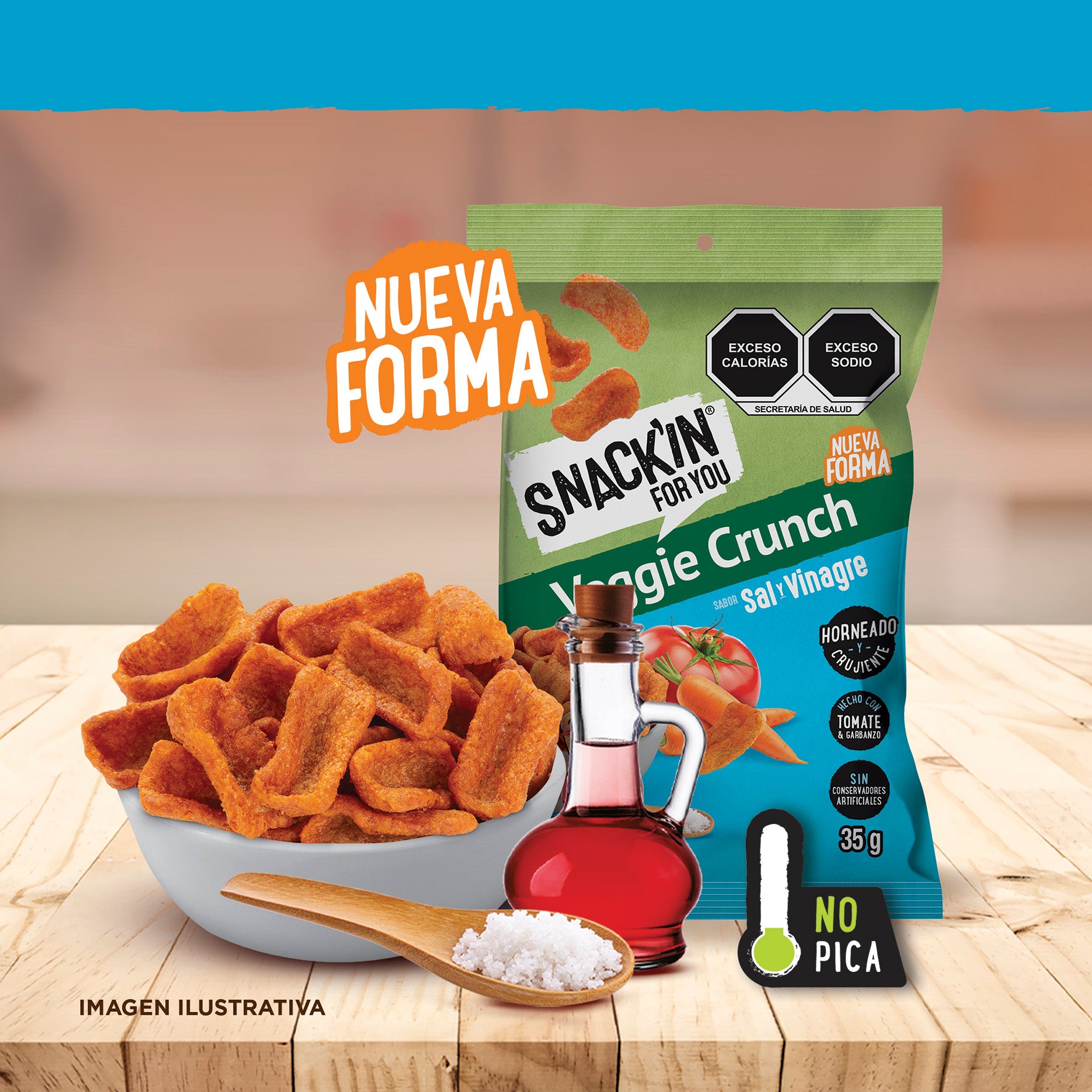 Veggie Crunch sabor Sal y Vinagre 35g